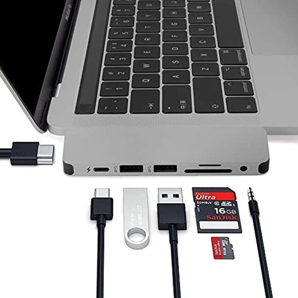 HyperDrive USB-C Hub Adapter, Sanho Solo 7-in-1 Type C Dongle for MacBook Pro, - Picture 1 of 9
